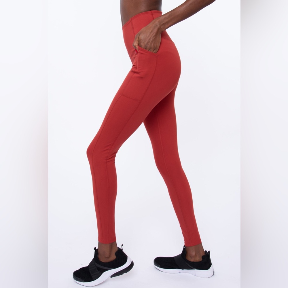 Girlfriend Collective Brick Red Leggings